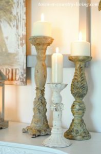 Candlelit Mantel for Early Nightfall - Town & Country Living