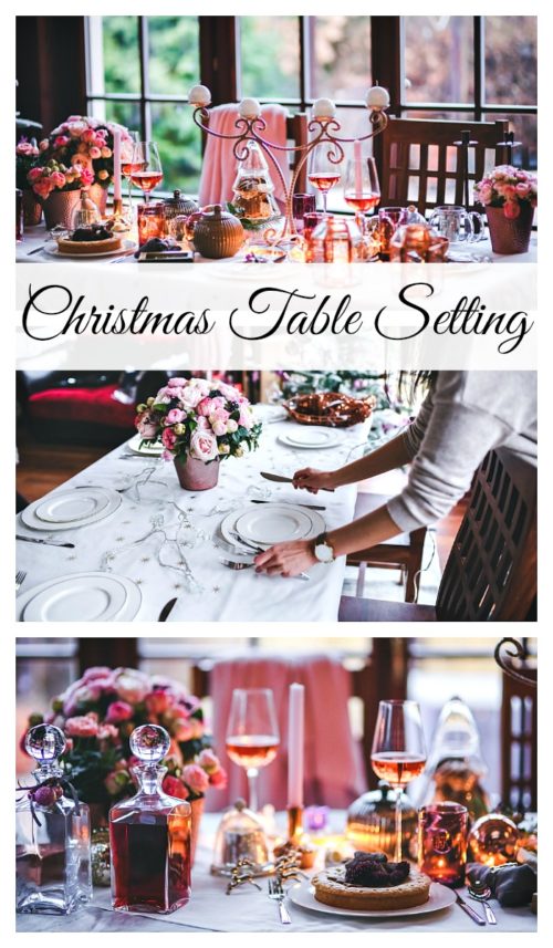 Pink Christmas Table Setting