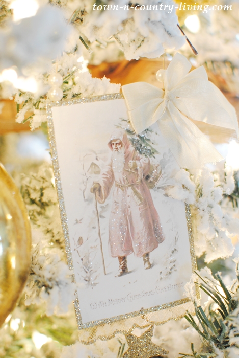 Vintage Santa Postcard Ornaments