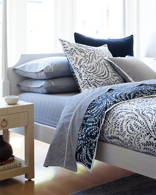 Blue and White Bedding