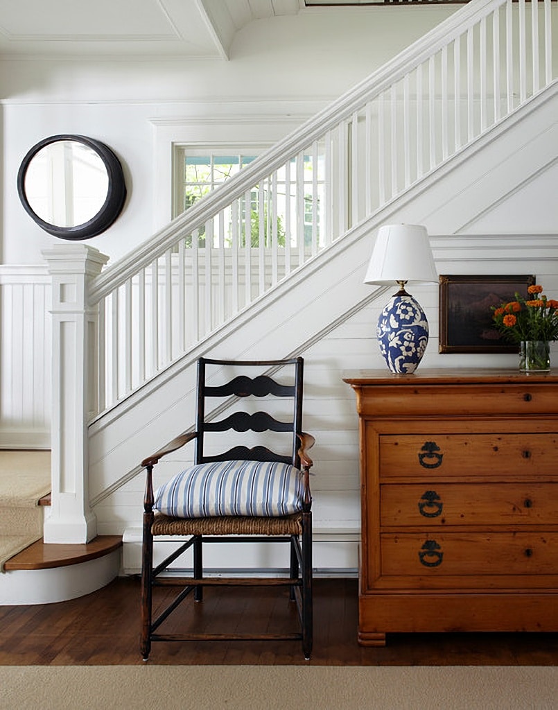 Victorian staircase in century cottage