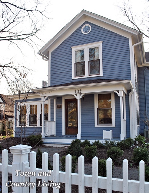 Historic Blue Home in Geneva, Illinois