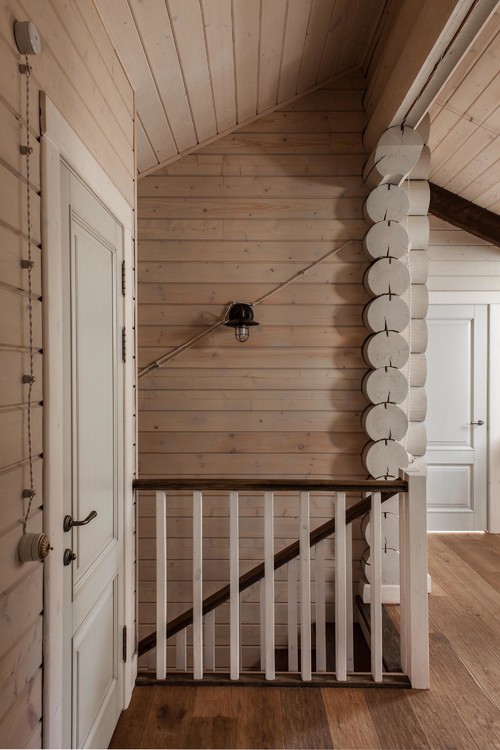 Log Cabin Hall and Stairway