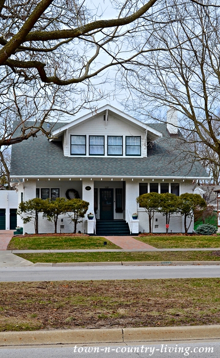 White Craftsman Bungalow Style Home