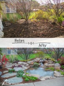 Backyard Landscape Design Plan with Pond - Town & Country Living