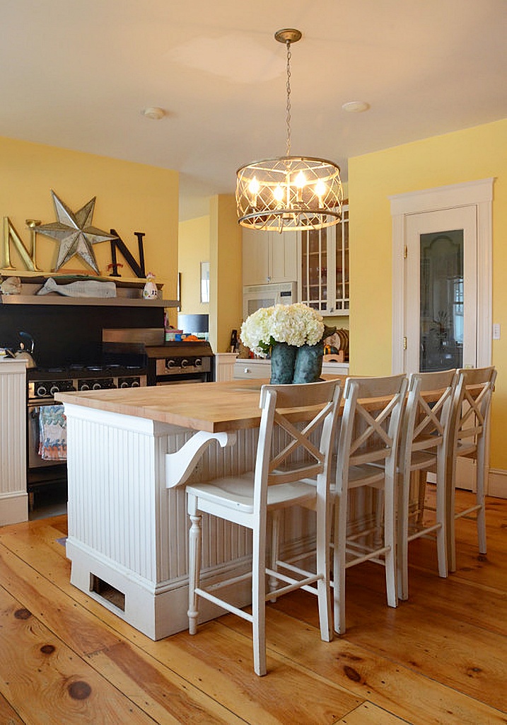 yellow cottage kitchen