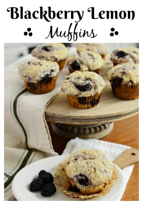 Blackberry Lemon Muffins Baked with Ricotta Cheese