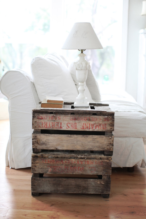 Pair of Vintage Crates Become End Tables