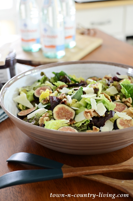 Mission Fig and Walnut Salad with Manchego Cheese