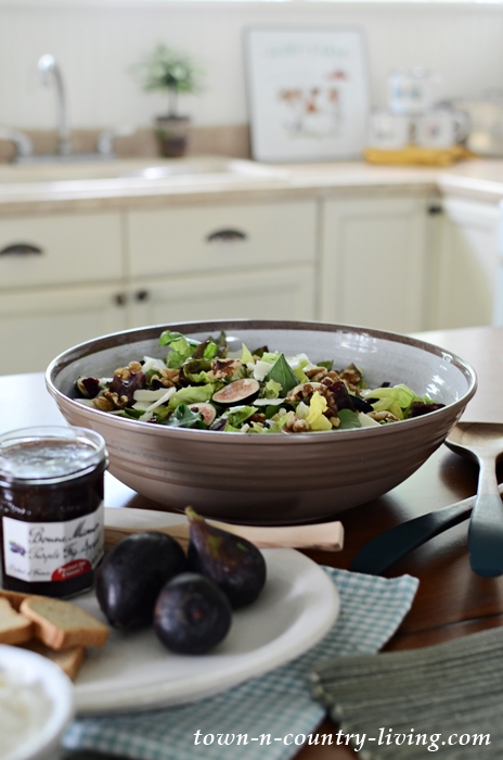 Mission Fig and Walnut Salad with Manchego Cheese