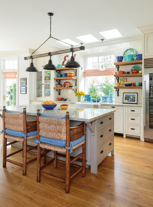 Colorful Farmhouse Kitchen with Fiestaware