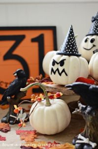 Decorated Baby Boo Pumpkins for Halloween - Town & Country Living