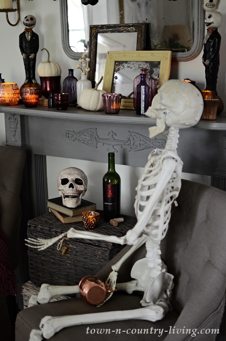 Skeleton Sightings in Halloween Home Tour