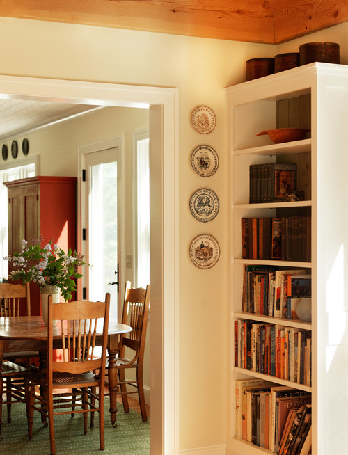 Built-in Bookcase in Charming New Farmhouse