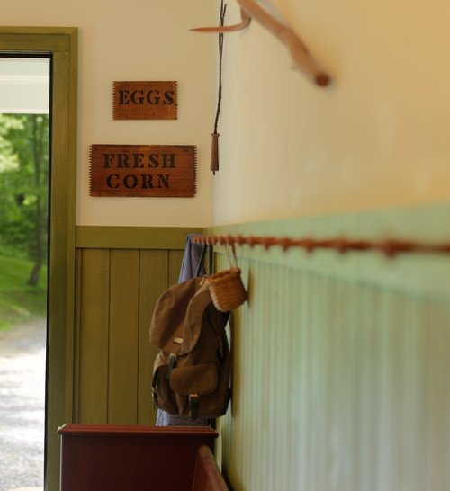 Chair Peg Rail in Vermont Farmhouse Entry