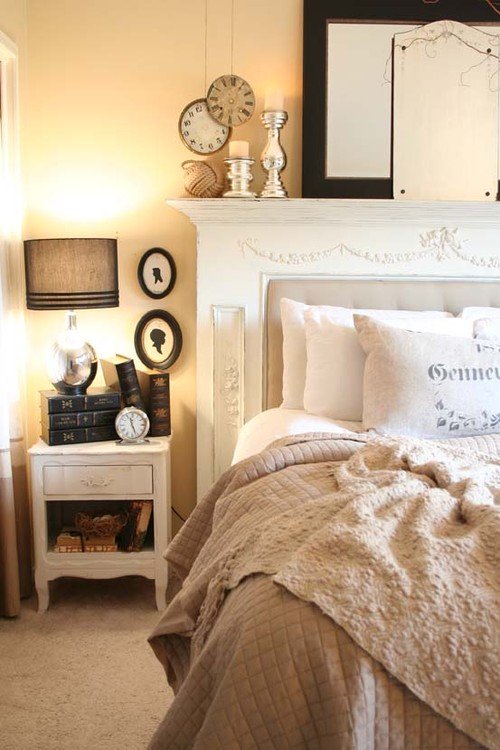 Vintage Bedroom in Cream Tones and Textures