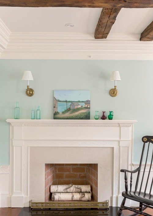 Coastal Style Fireplace Mantel