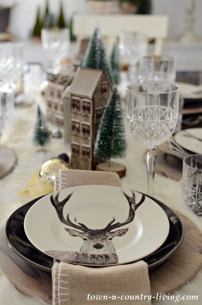 Modern Country Style Christmas Table Setting