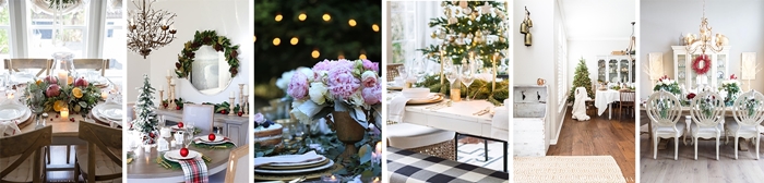 Styled + Set Christmas Table Settings and Entertaining