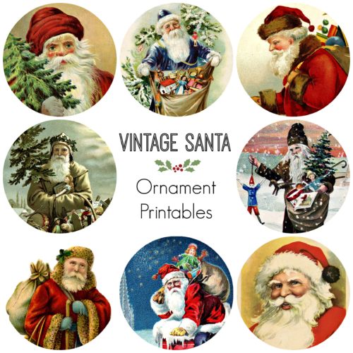 8 Vintage Santa Ornaments: Free Printable - Town &amp; Country Living