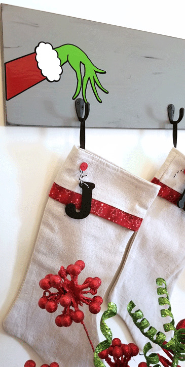 Grinch Inspired Stocking Holder from Michelle James Designs