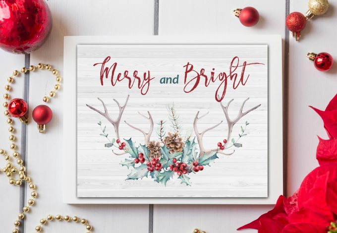 Watercolor Christmas Printables by My Wee Abode