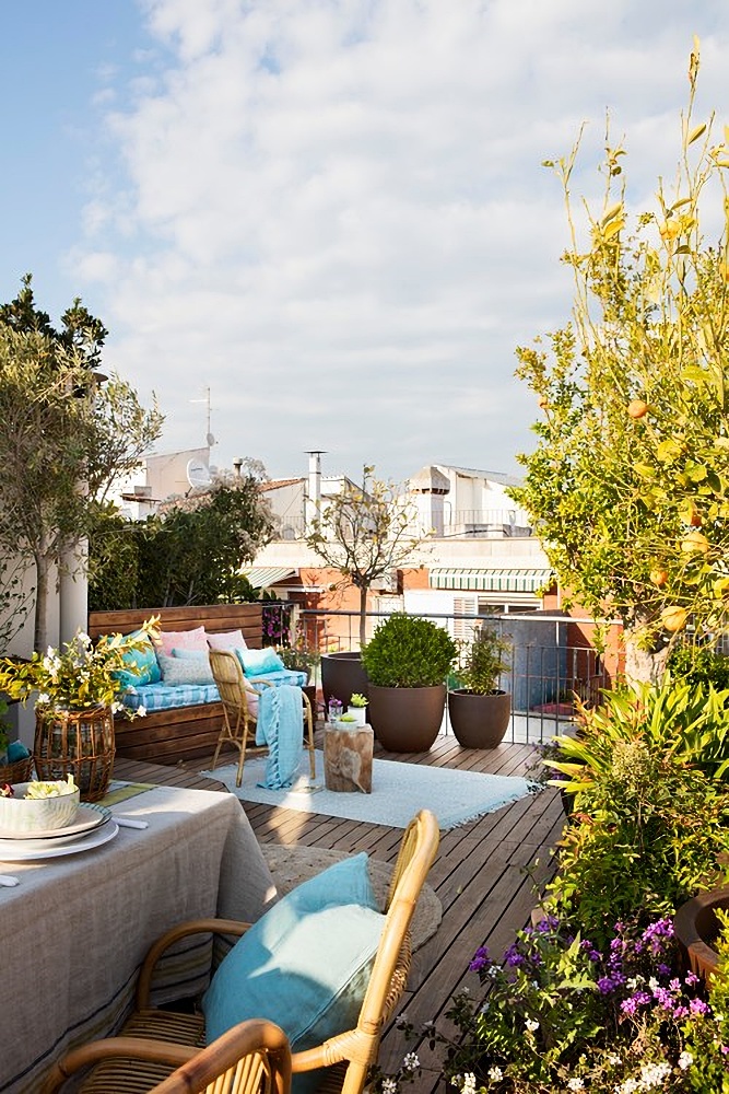 Rooftop residential terrace in Spain