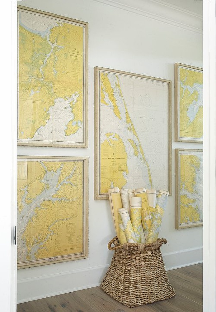 create a gallery wall of maps