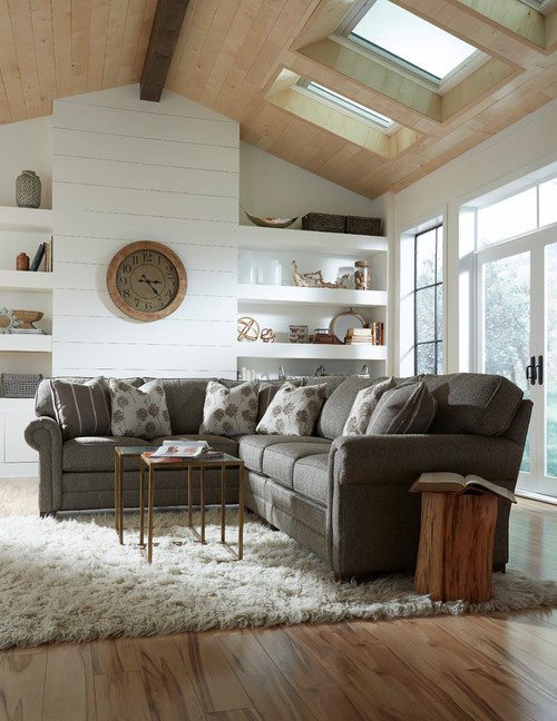 Sectional Sofa in Farmhouse Living Room