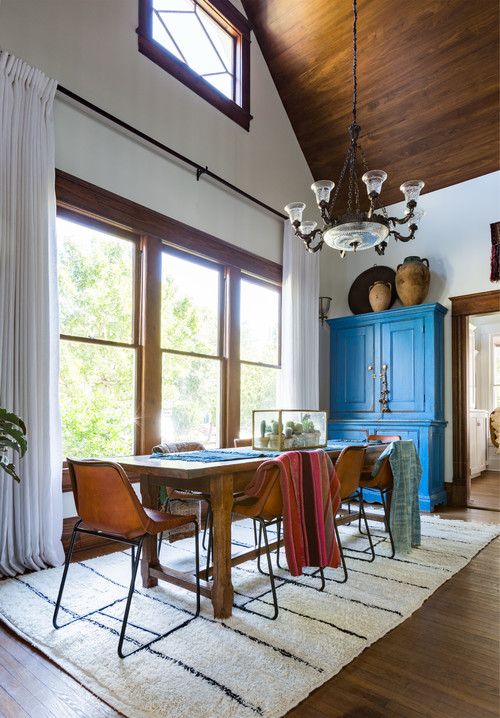 Eclectic Southwestern Style In Houston, Southwest Style Dining Room Chairs