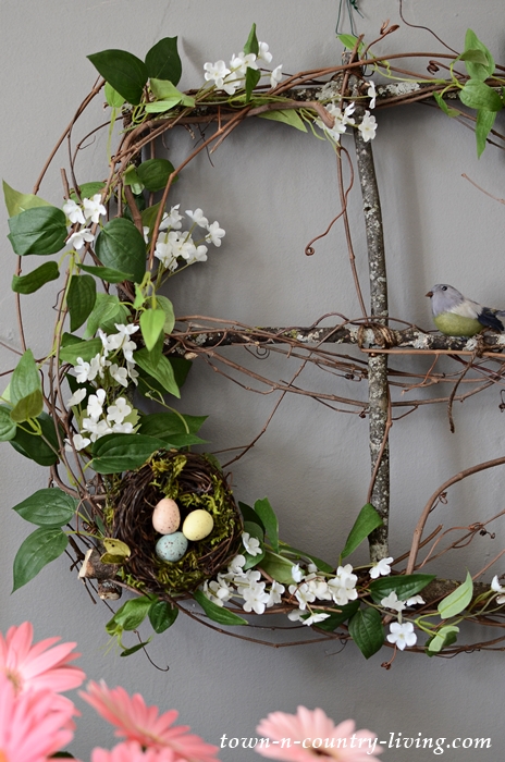 How to make a branch and vine spring wreath