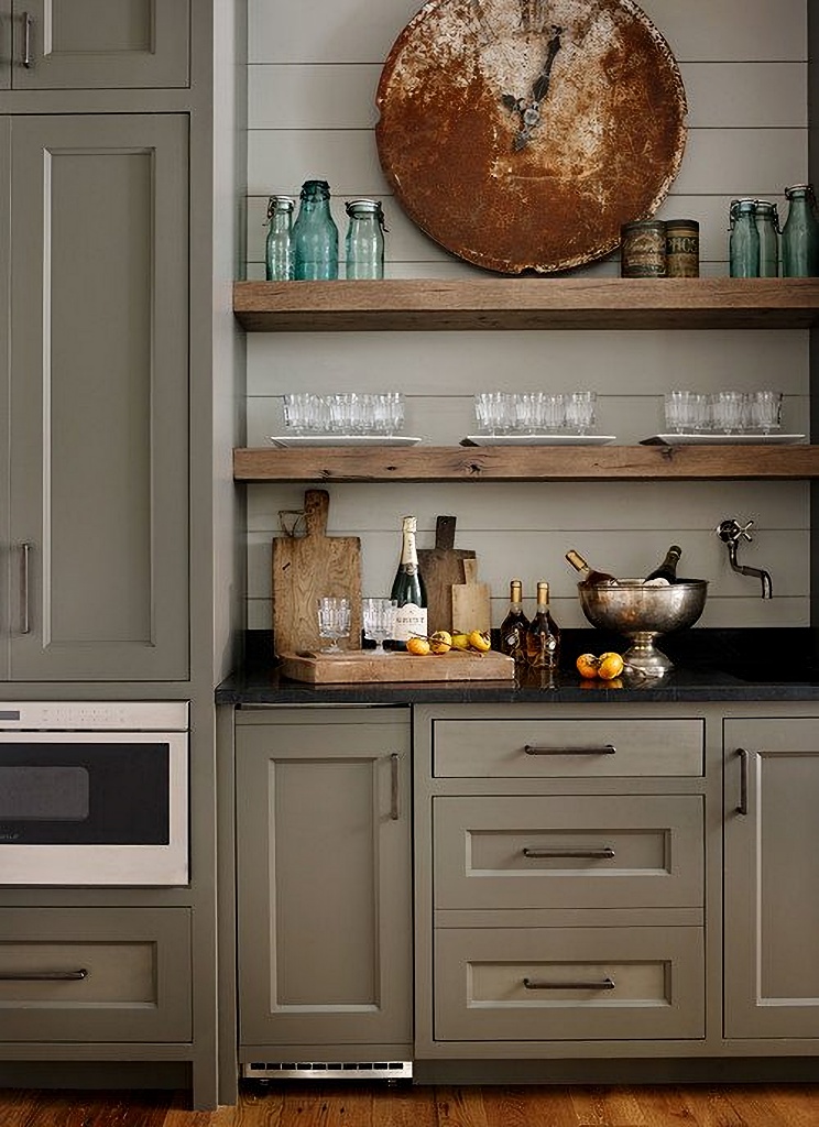 rustic lake house kitchen