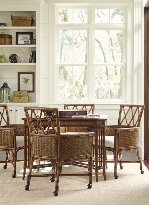 Rattan Cane Dining Set in Tropical Home