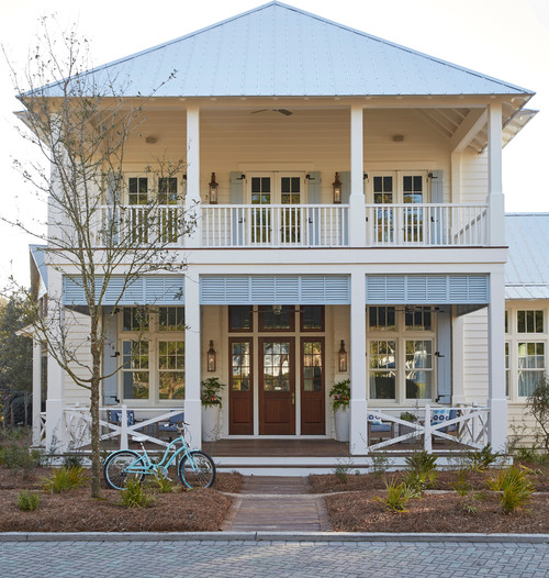 Southern Beach House with Double Decker Front Porch