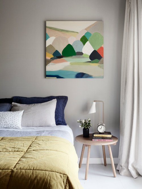 Minimalist Style Bedroom in Blue Cottage