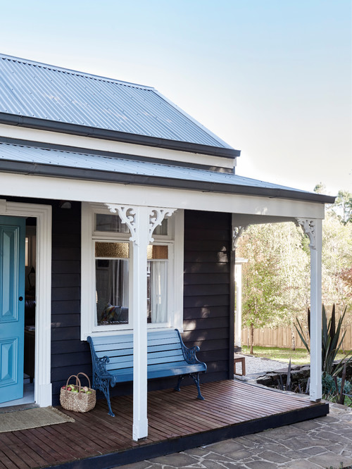 Minimalist Style Blue Cottage in Australia