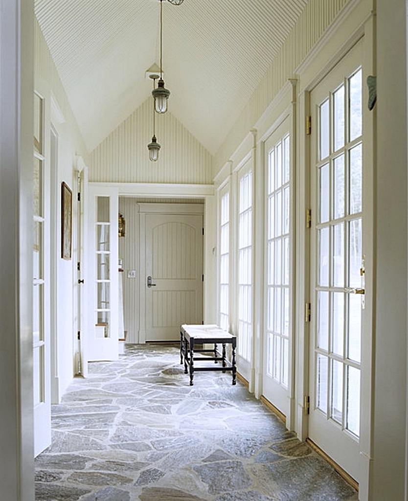 light filled hallway in stunning coastal home