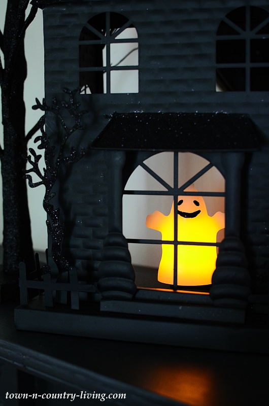 Light Up Ghost in Halloween House