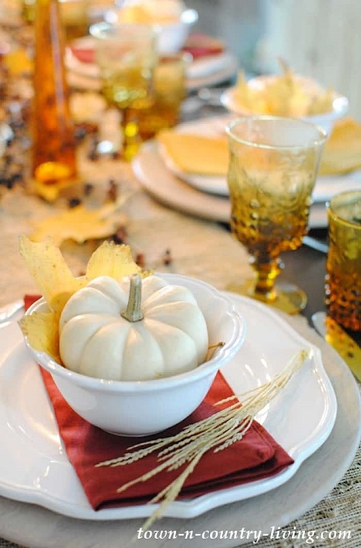 Golden Fall Table Setting