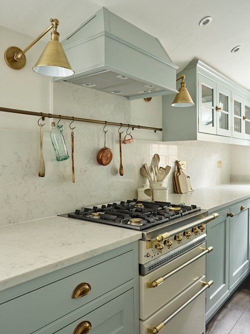 Light Blue and White Cottage Kitchen