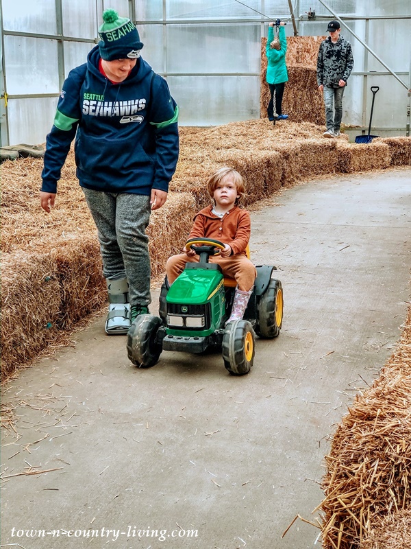 Kids' Tractor Course at Cotant's Farm Market in the Fall