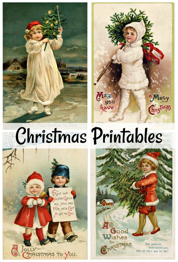 DIY Vintage Christmas Cards 23 Free Printables Town Country Living