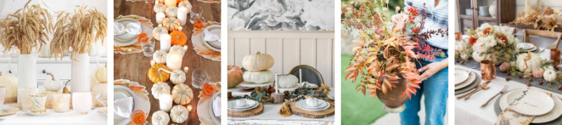 Fall Centerpieces and Table Settings
