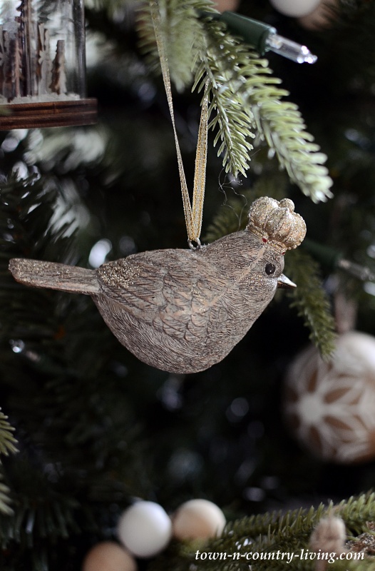 French Bird with Crown Christmas Ornament