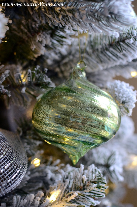 Green Glass Christmas Ornament