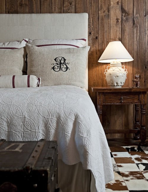 Rustic Bedroom with French Linens