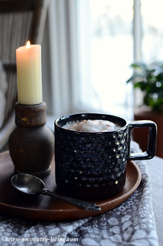 Morning Latte or Cappuccino with Starbucks Mug