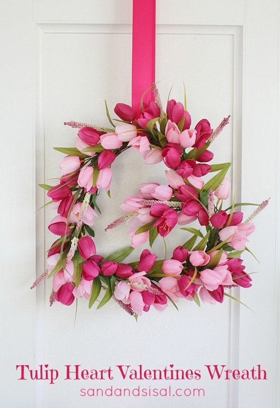 Tulip Heart Wreath by Sand and Sisal