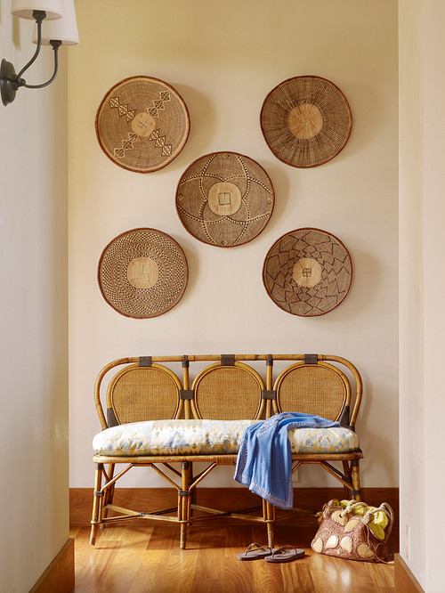Baskets on Wall in Entryway