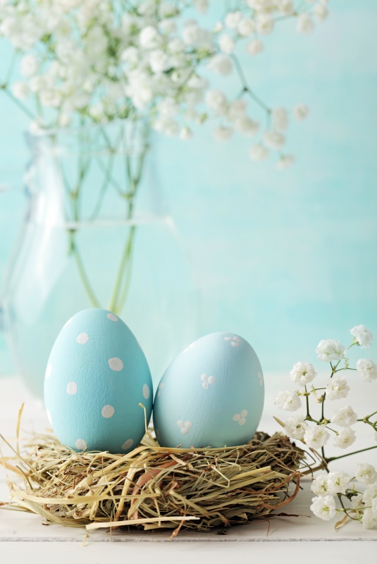 Pastel Blue Easter Eggs